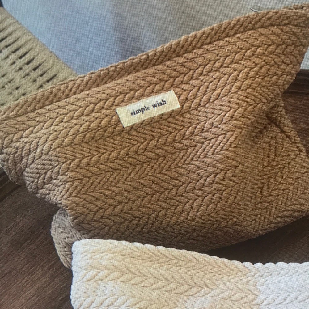 Simple Wish Cable Knit Tote in Camel